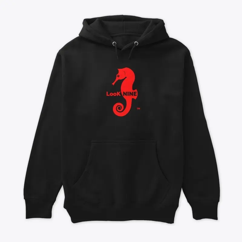 Red LooKNINE Seahorse Logo